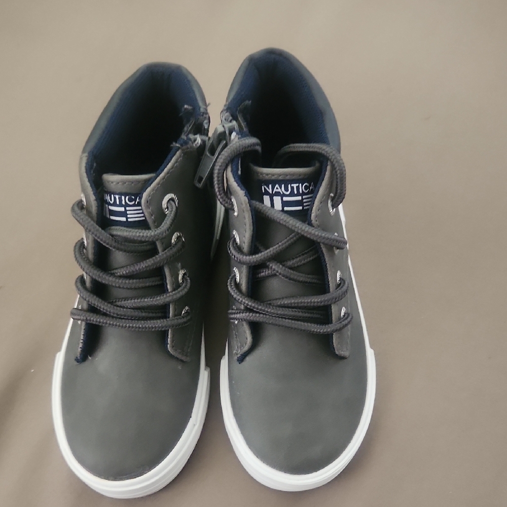 Nautica Kids' Charcoal and White Sneakers